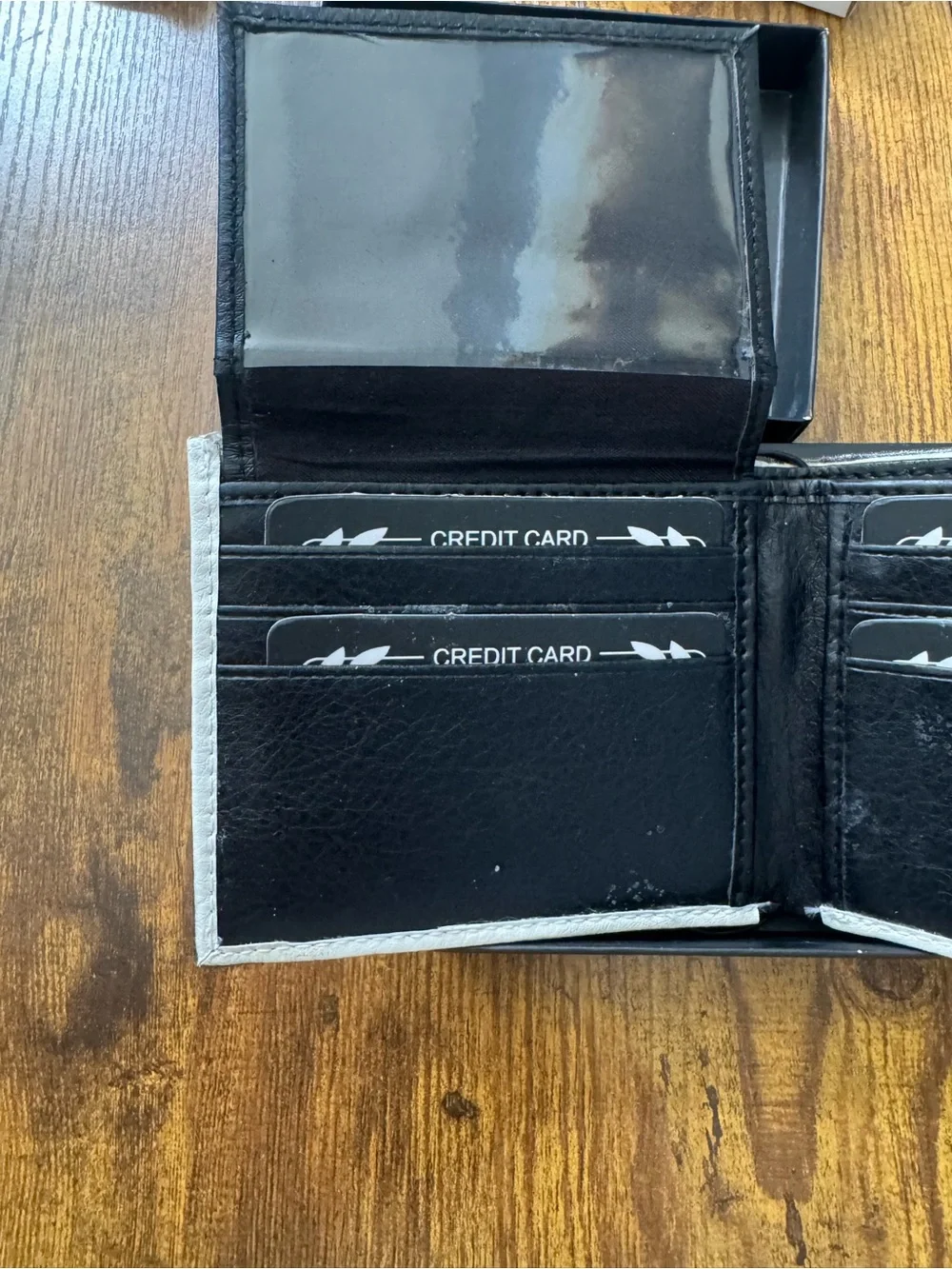 GOAT Vegan Leather Bifold Wallet Multicolor Graphic Double Sided NIB